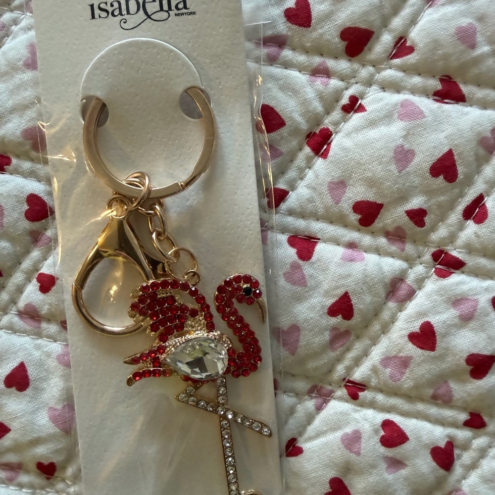 Red and Gold Flamingo Key Holder